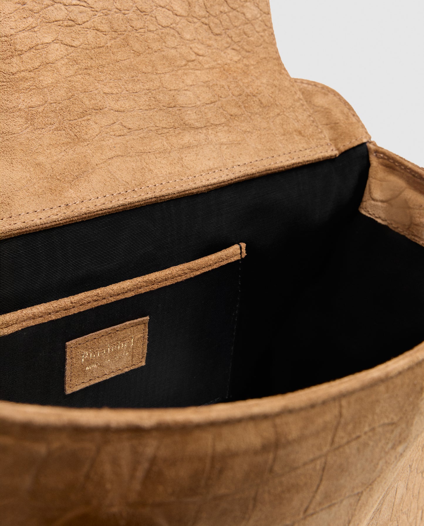 Tote Serraje camel con estampado en coco