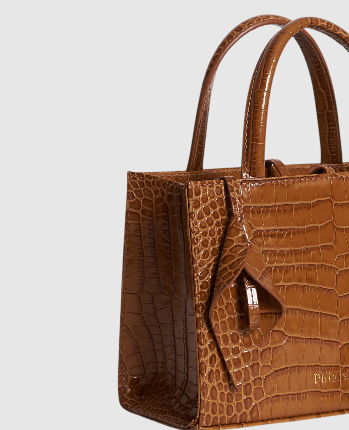 The Cala Mini Croc Camel