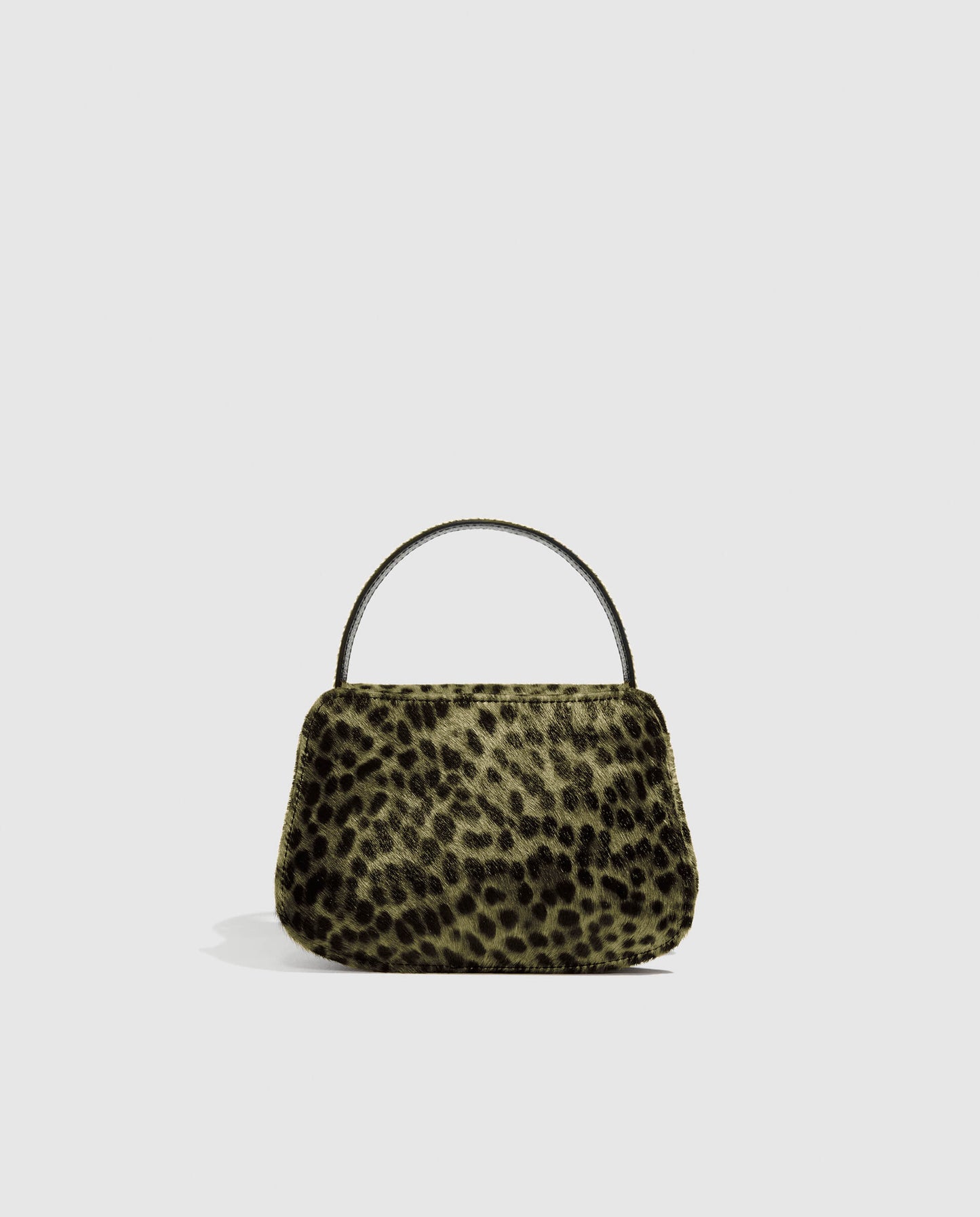 Bolso mini de pelo Phialebel en print de leopardo verde