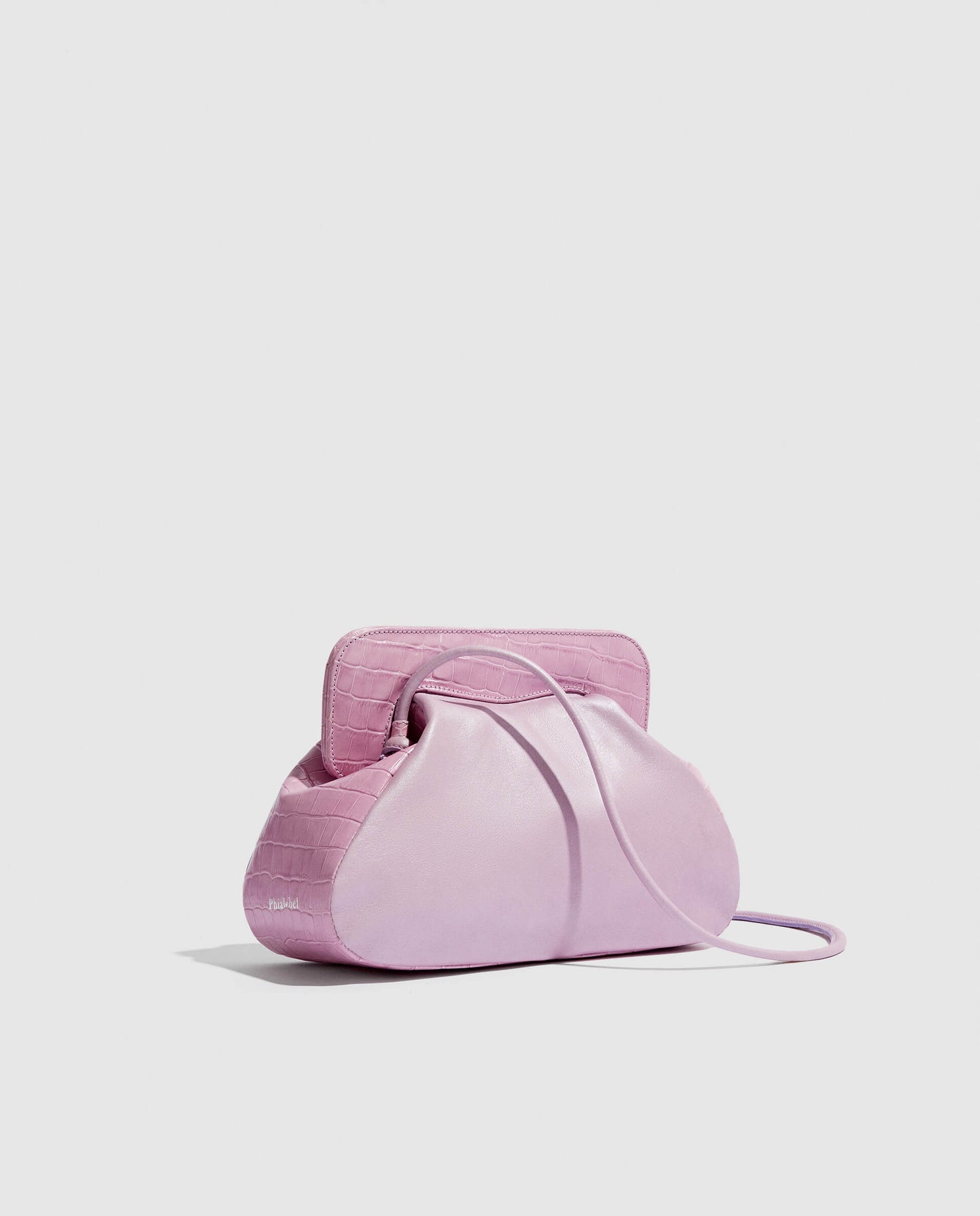Bolso de hombro Phialebel fabricado en España en piel malva