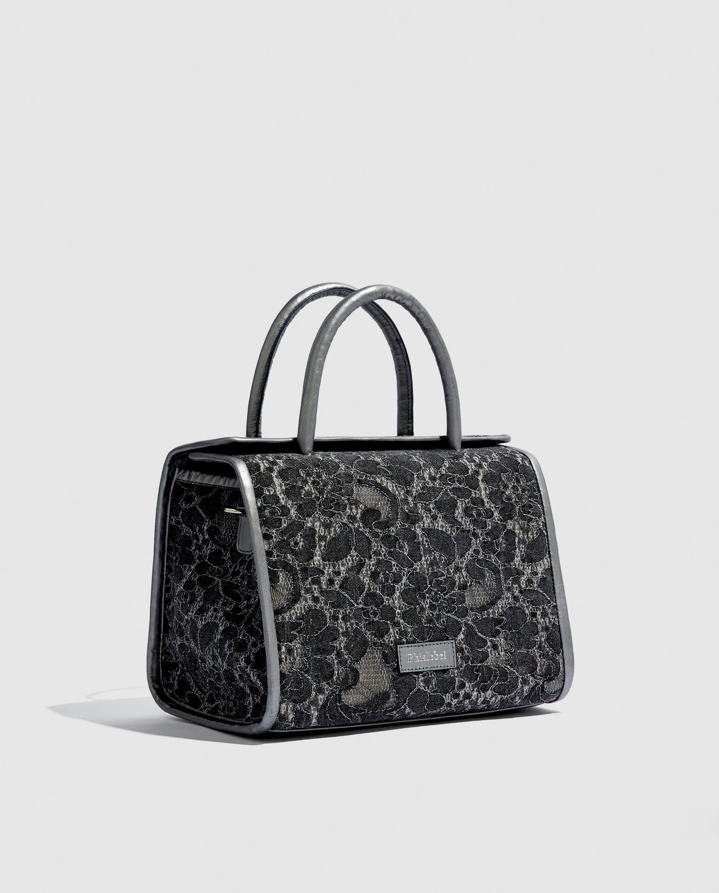 Bolso de mano de encaje gris Phialebel