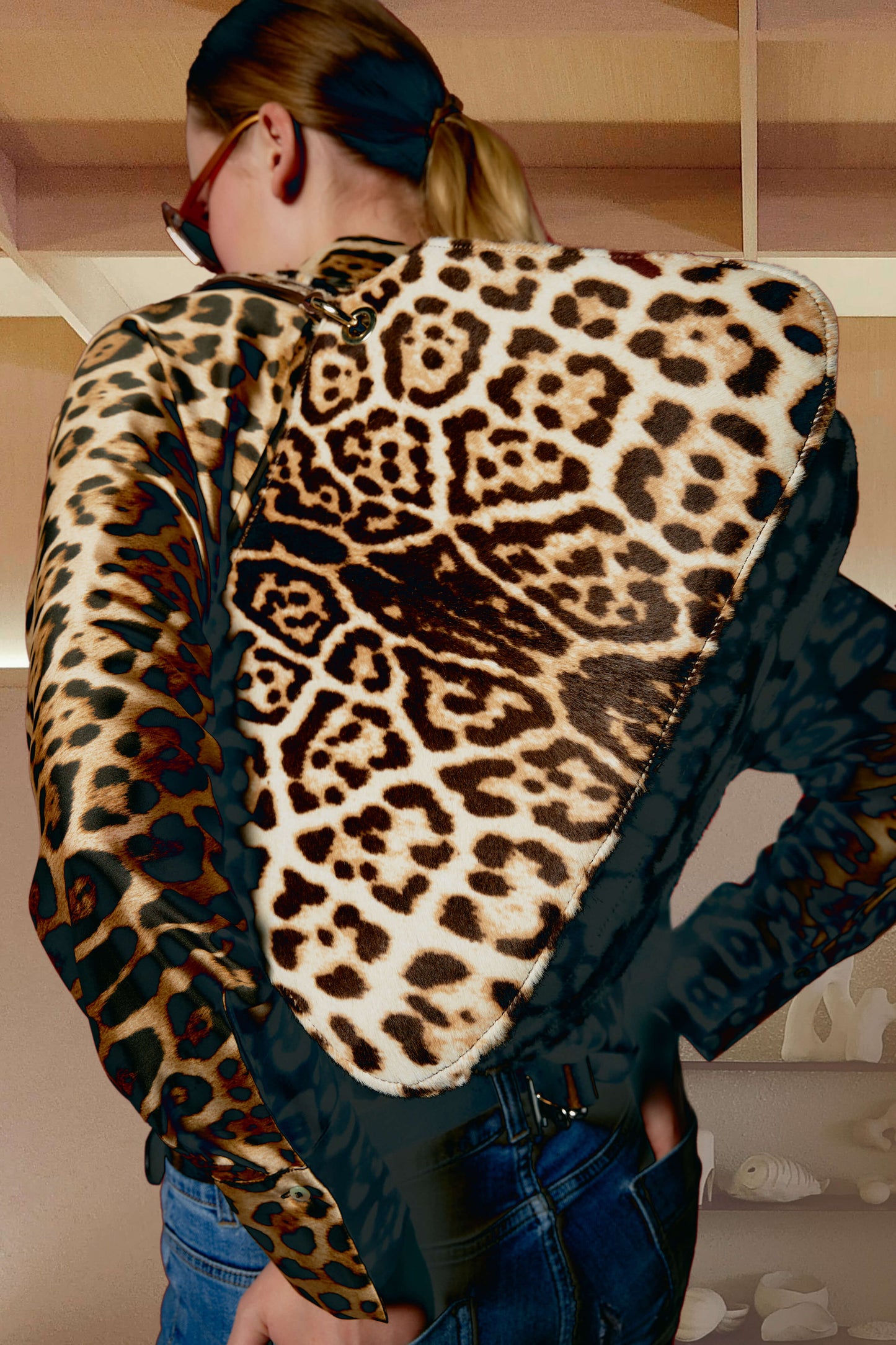 Bolso tote Phialebel en pelo efecto leopardo. Hecho en España.