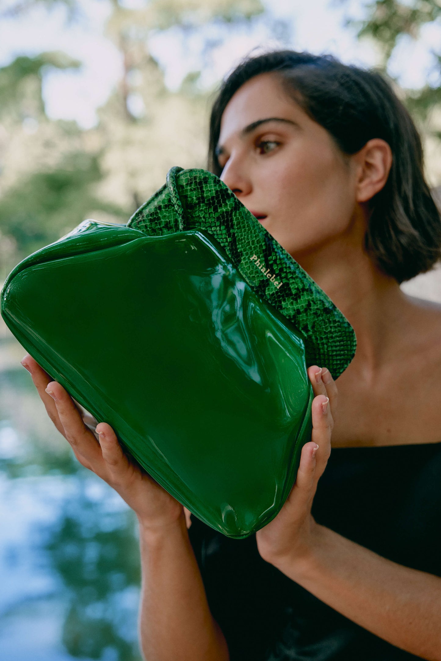 Constanza green patent leather