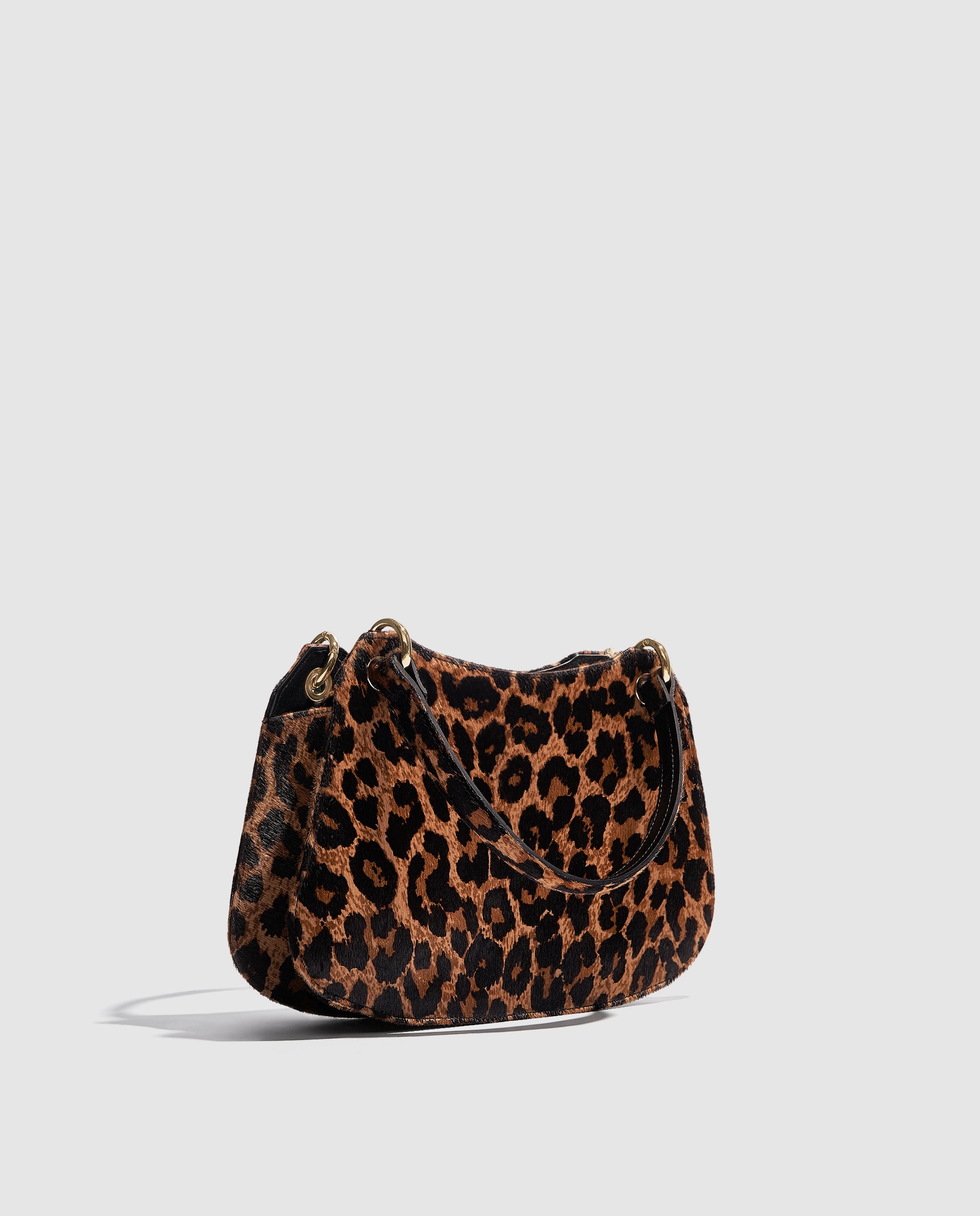 Bolso de mano estampado leopardo natural
