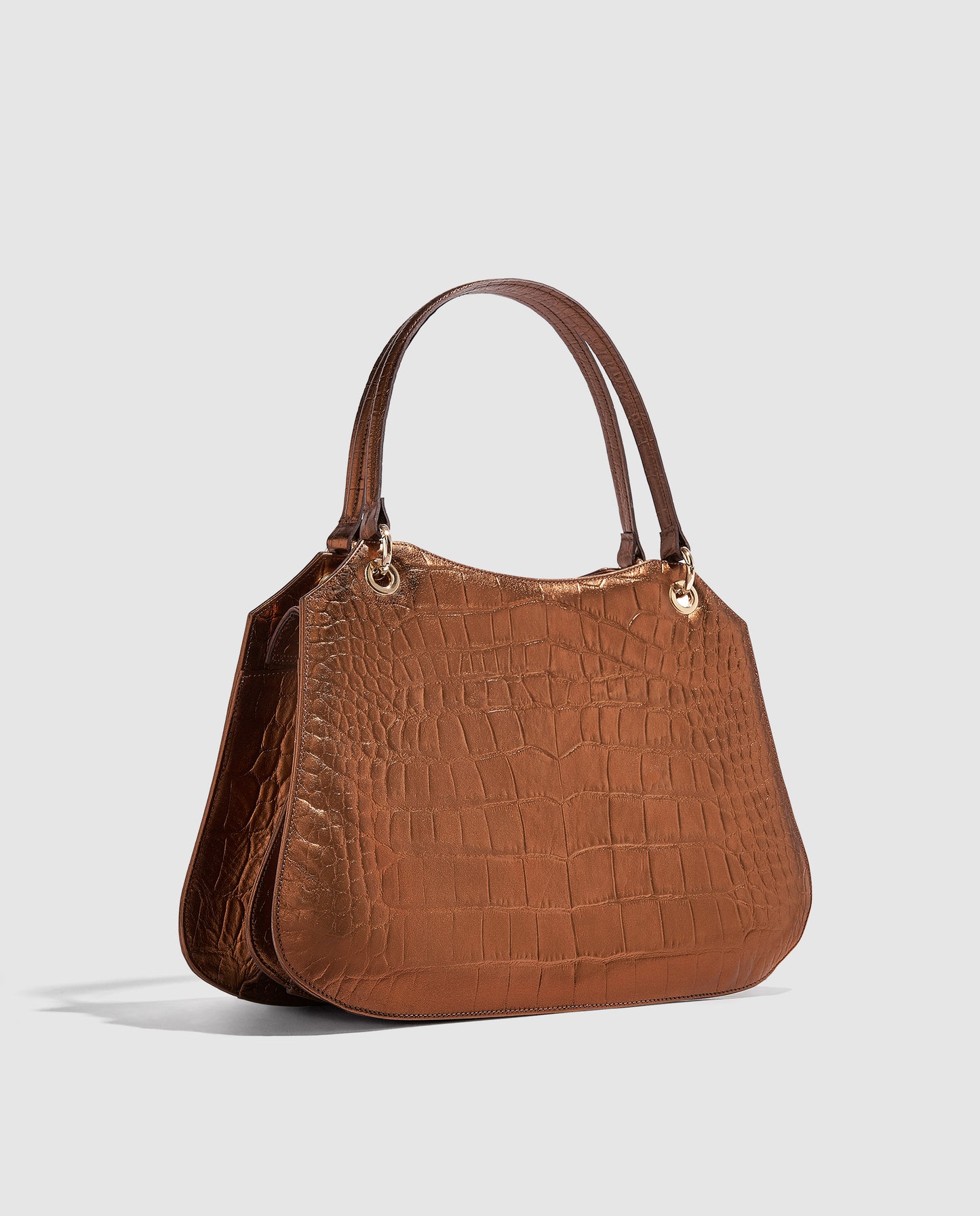 Bolso bronce metalizado para mujer