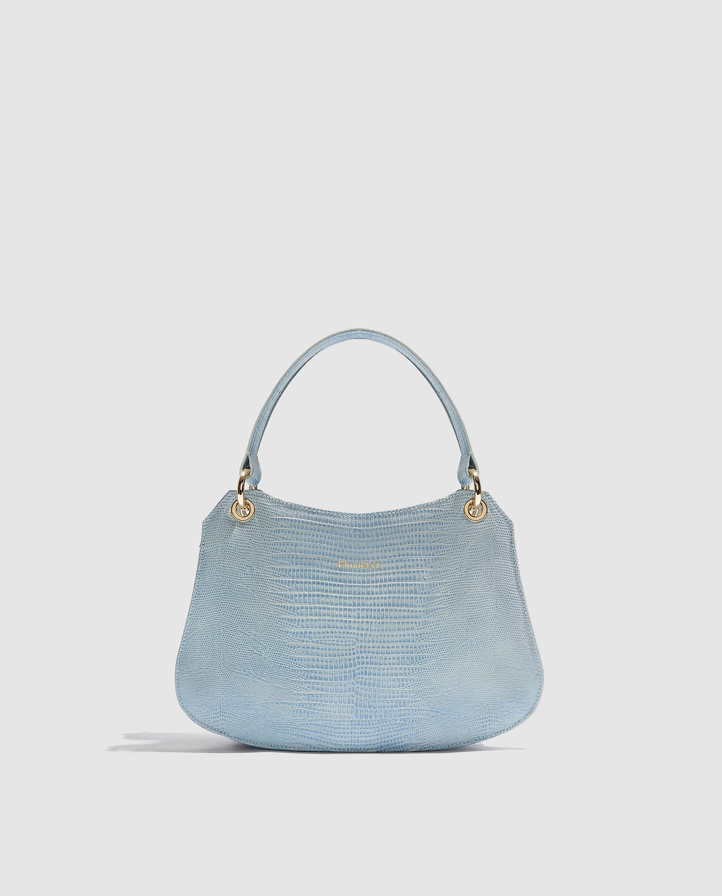 Bolso azul claro metalizado