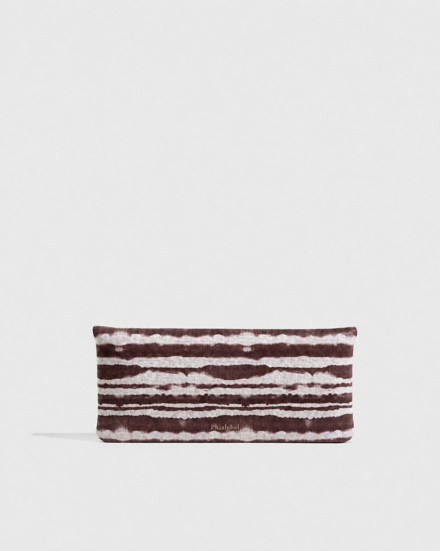 Clutch bag in black crocodile-embossed cowhide leather