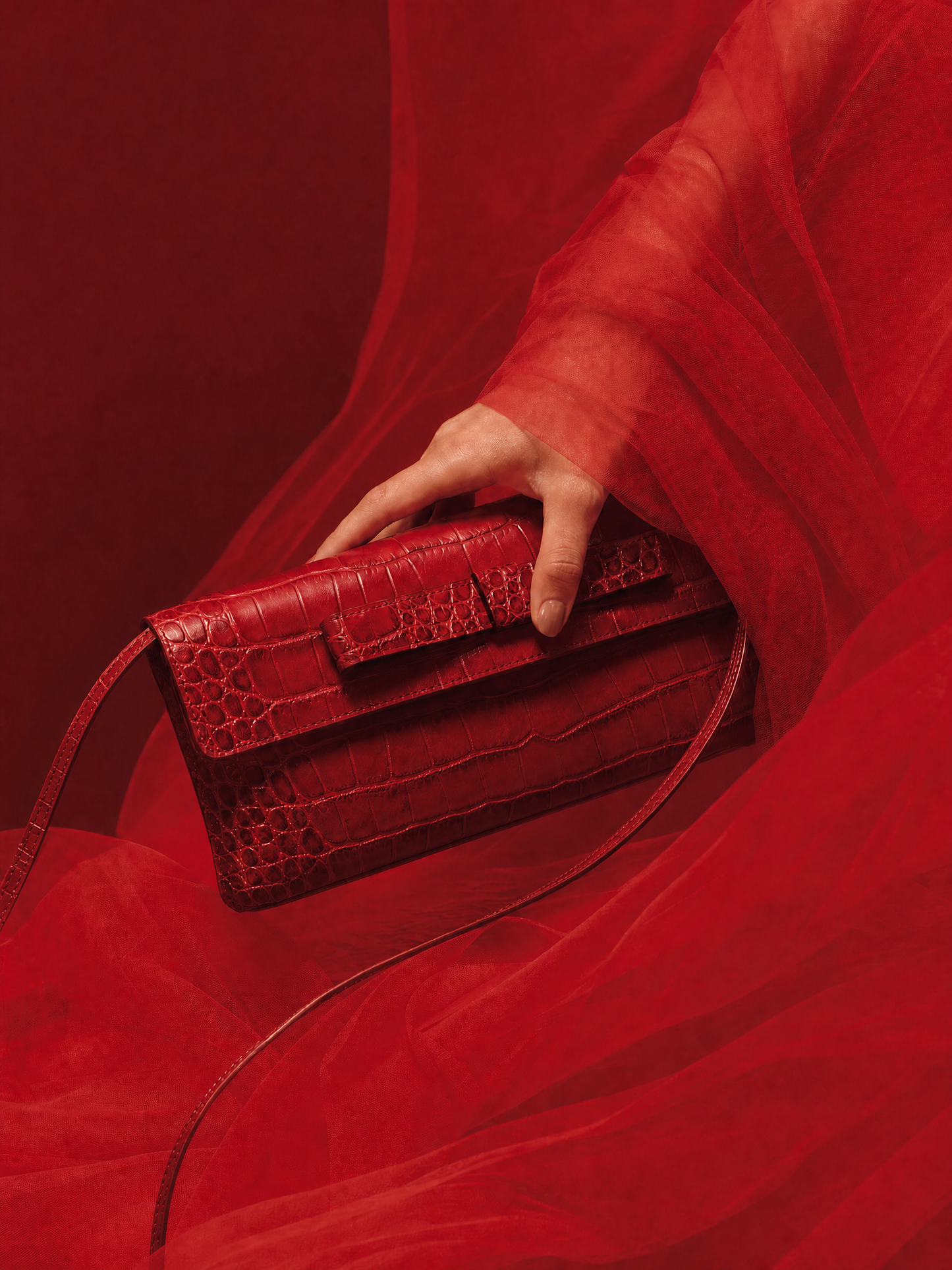 Belén Red Coco Clutch
