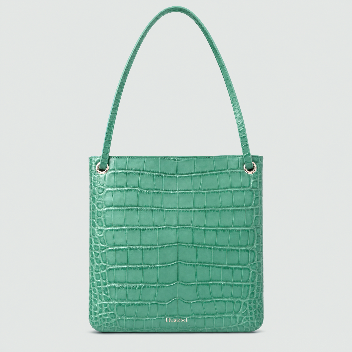 Leticia Turquoise Blue Coco Leather Bag