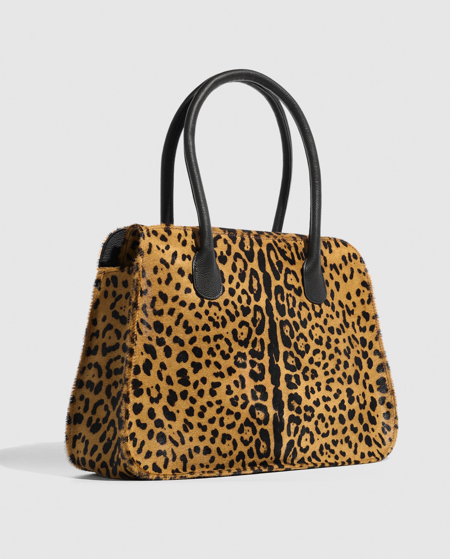 Tote Leopardo camel