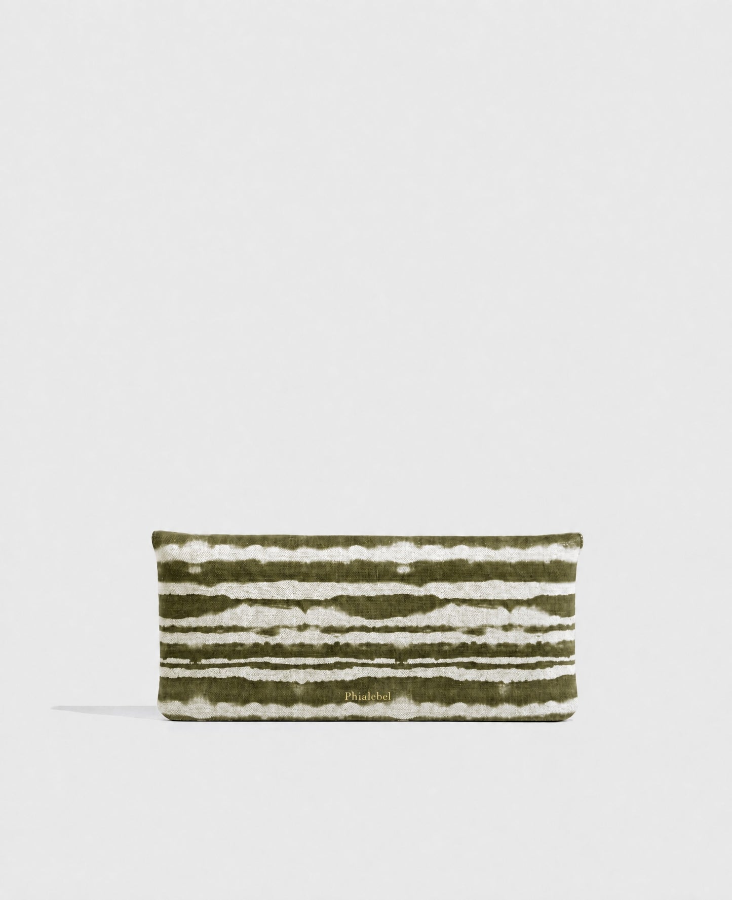 Clutch bag in black crocodile-embossed cowhide leather