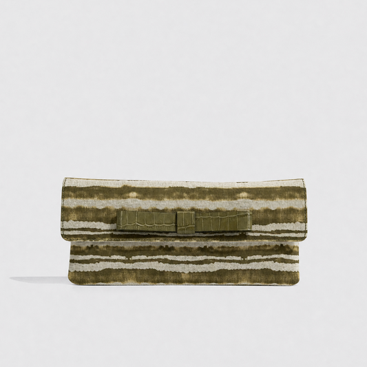Belén Green Tie Dye Clutch
