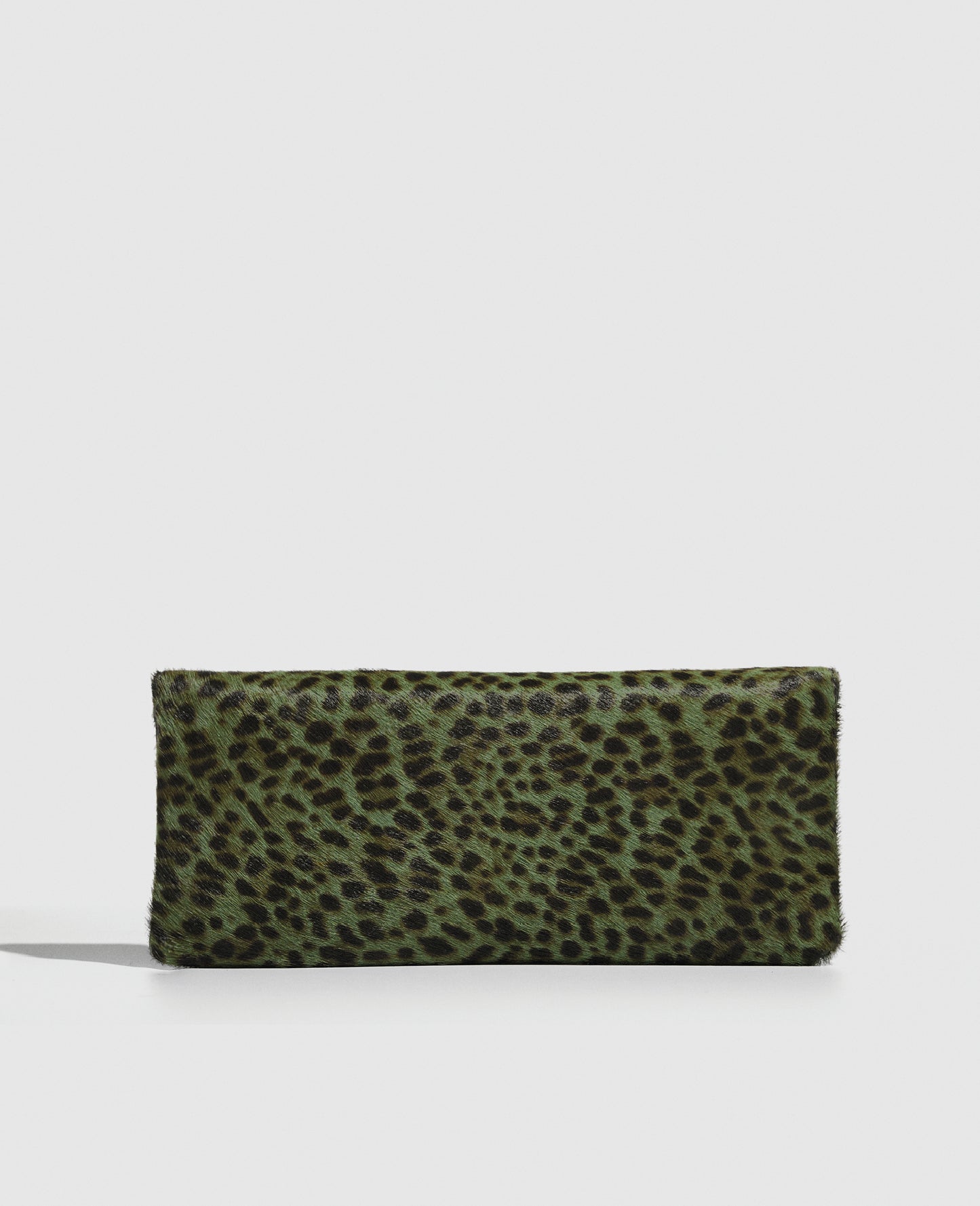 Belén Green Leopard Calf Hair Clut