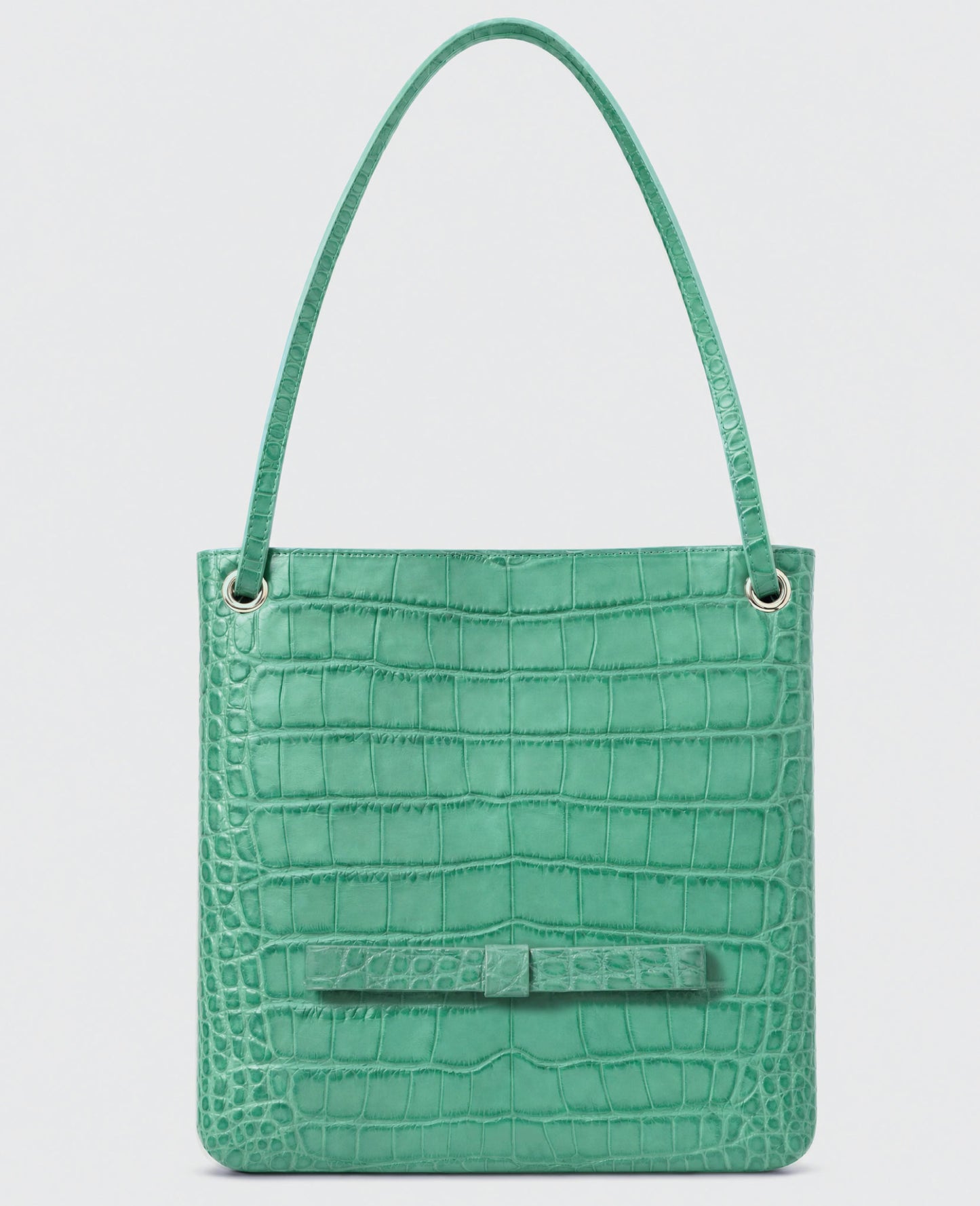 Leticia Turquoise Blue Coco Leather Bag