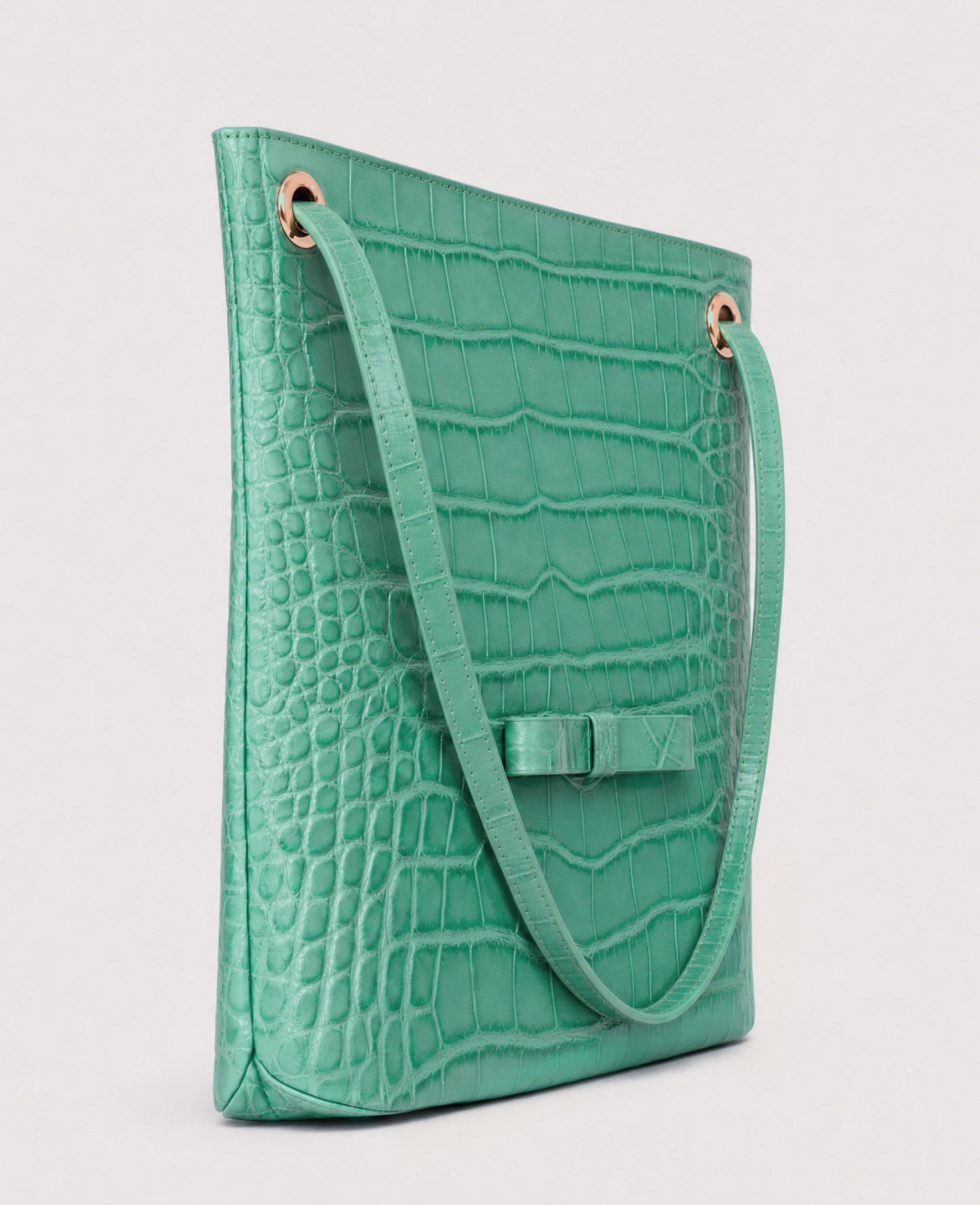 Leticia Turquoise Blue Coco Leather Bag
