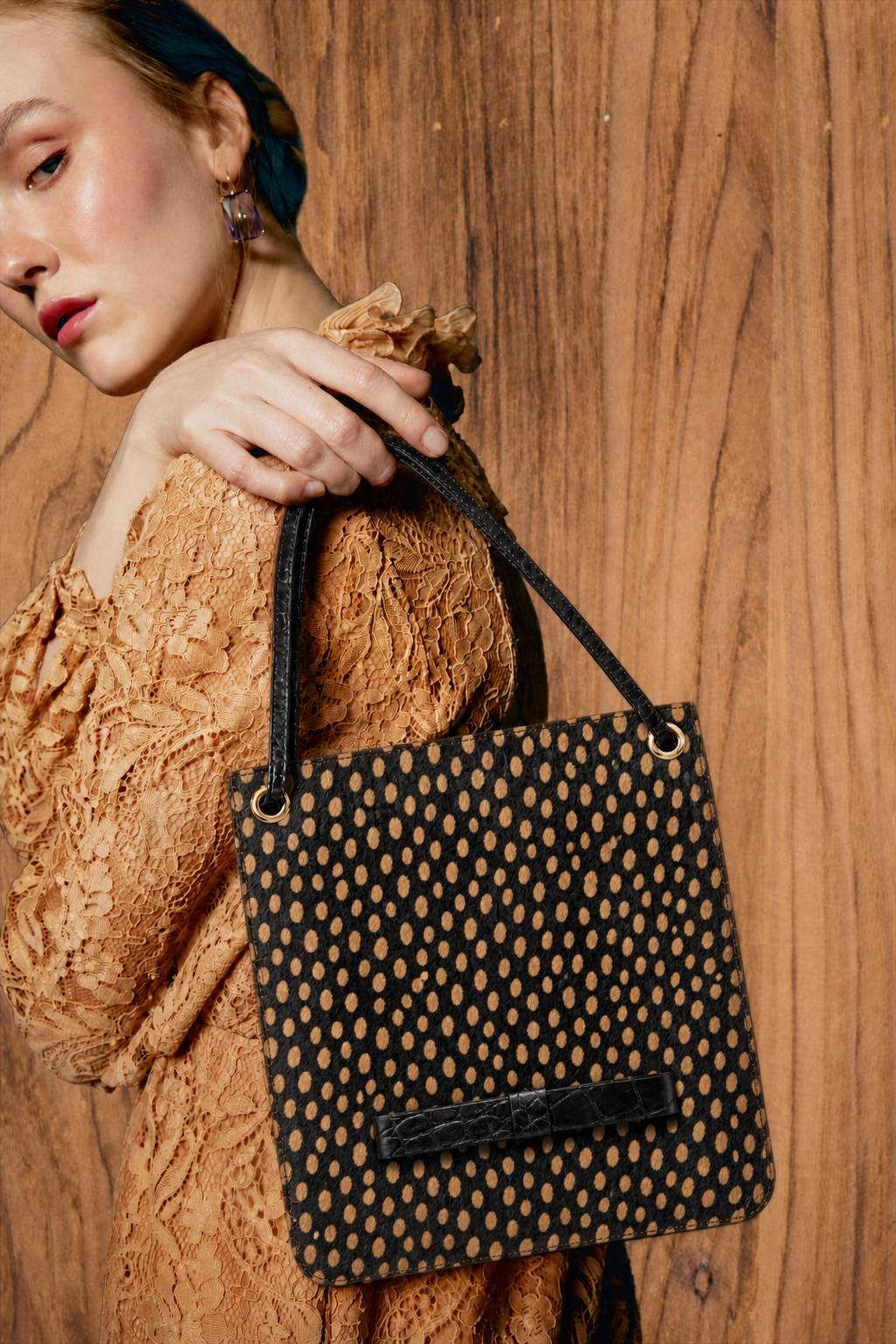 Leticia Bag Calf Hair Polka Dots
