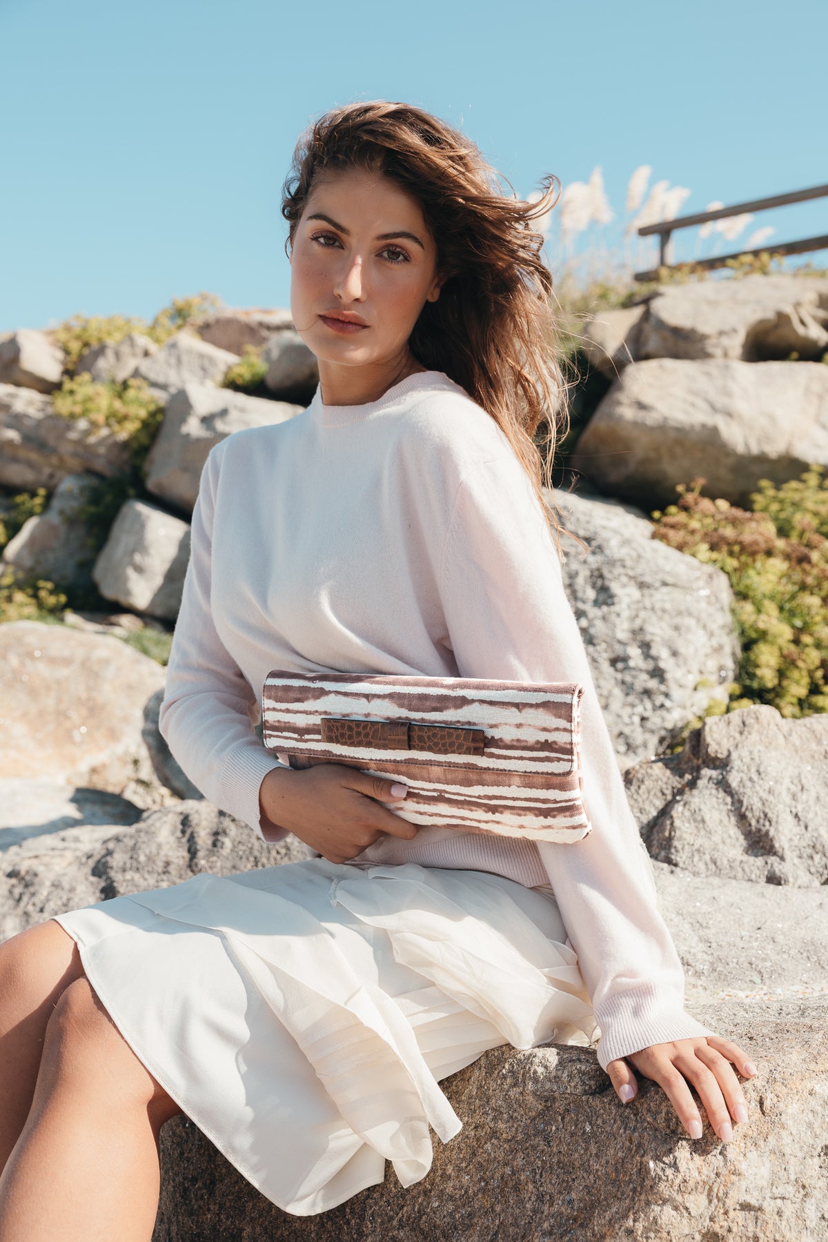 Belén Clutch Tie-Dye Brown