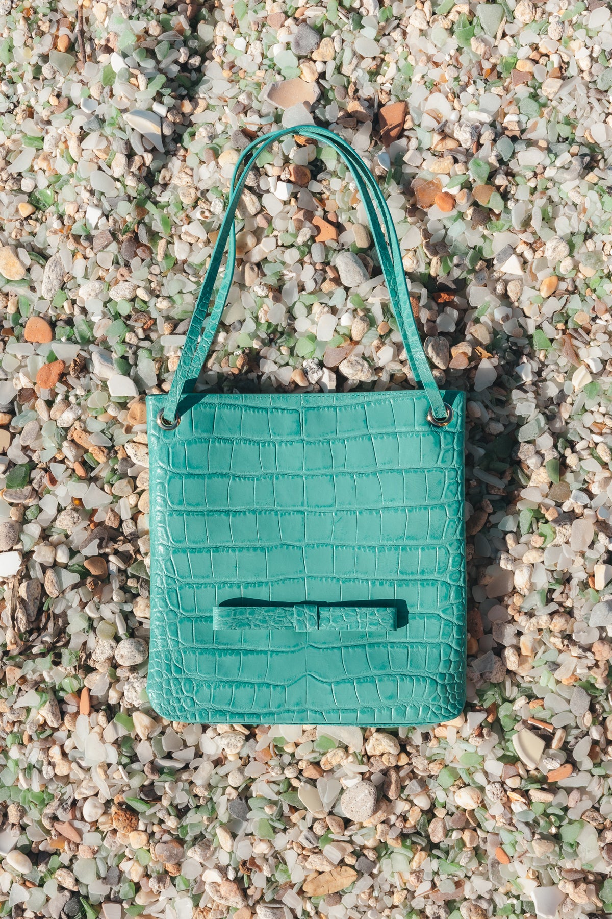 Bolso Leticia Coco Piel Azul Turquesa