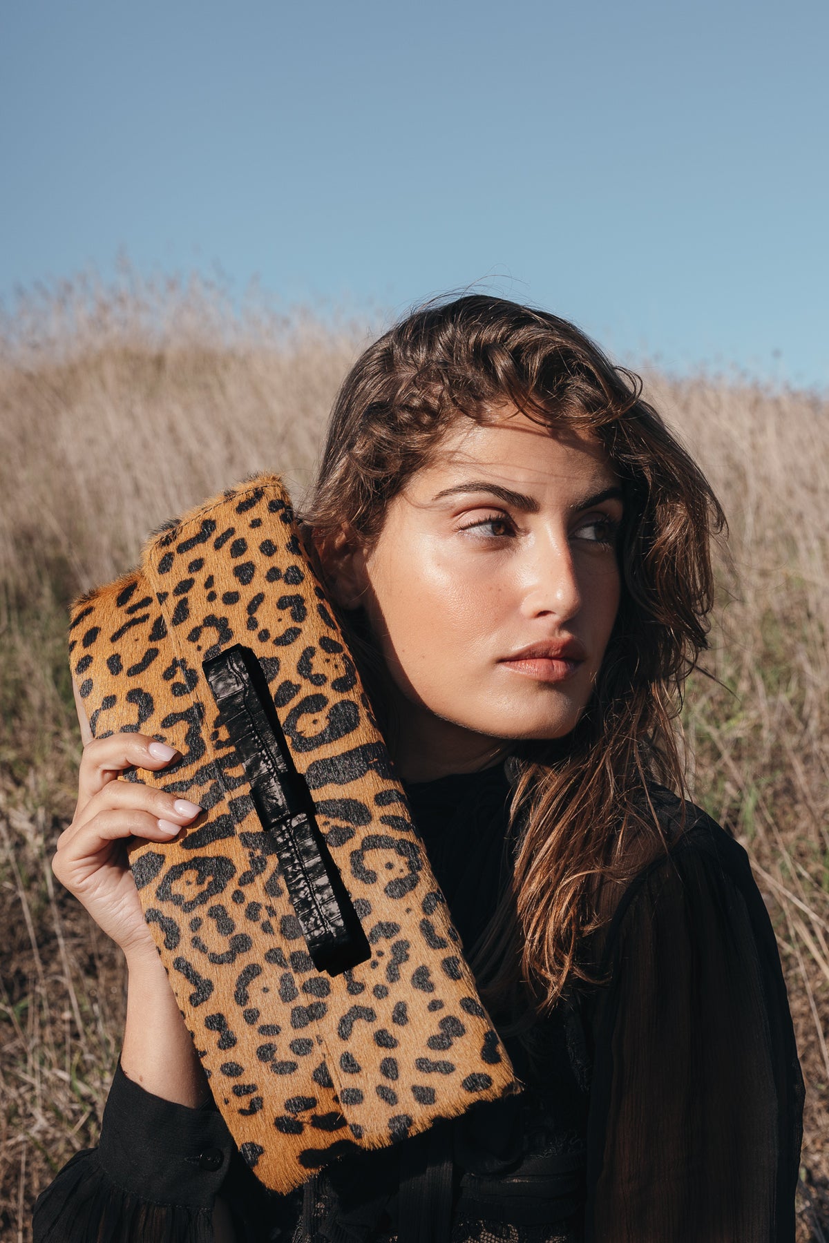 Belén Clutch Calf Hair Tiger