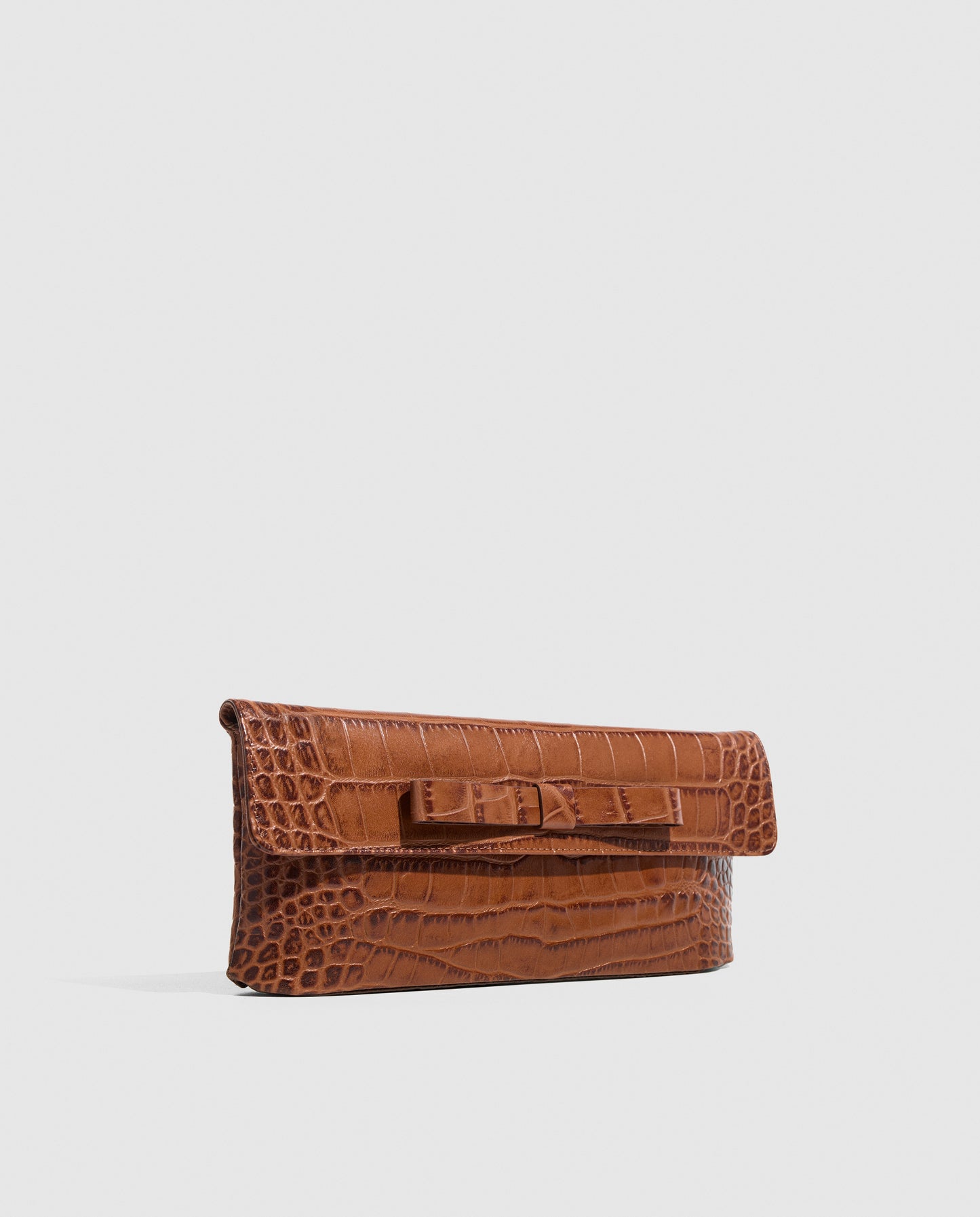 Bolso cartera de piel de vacuno con estampado de coco camel