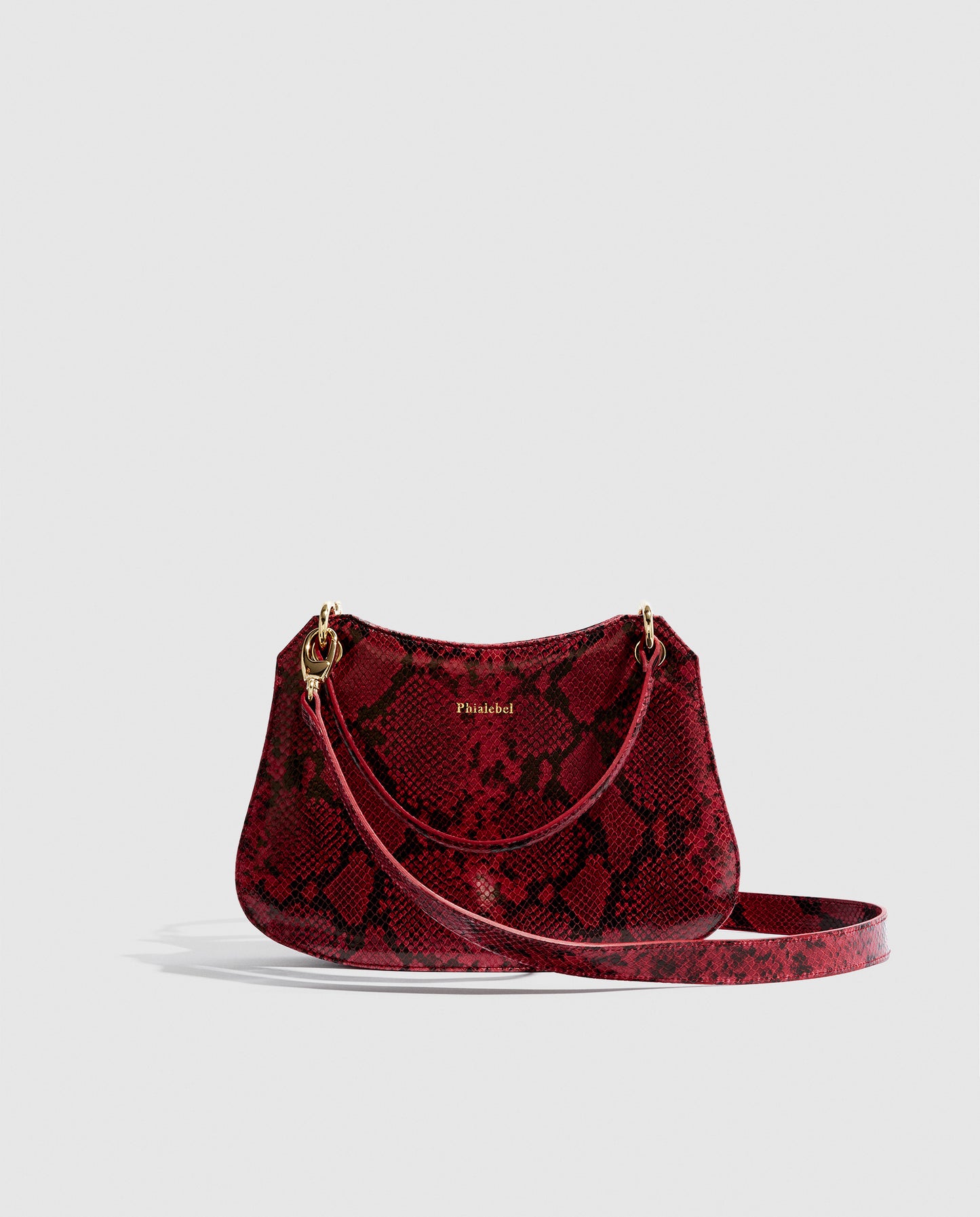 Mini Olympia red snakeskin print