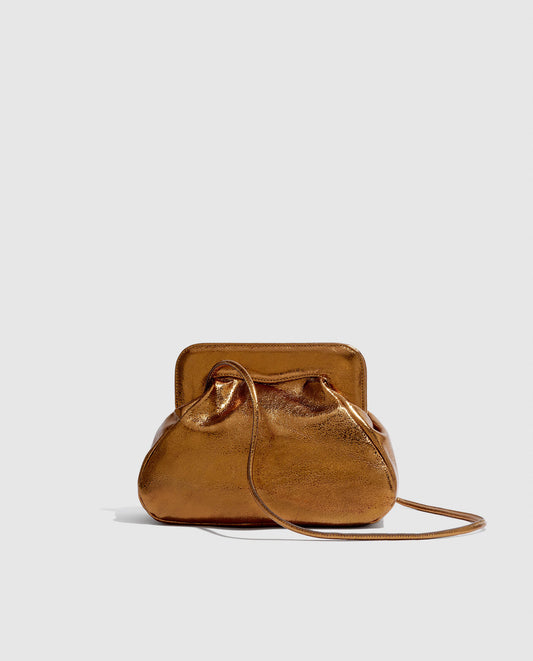 Bolso de hombro Phialebel fabricado en España en piel bronce