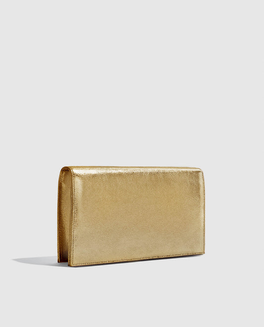 Cartera de mano Phialebel dorada. Hecho a mano en España