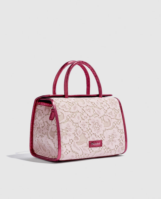 Bolso de mano de encaje rosa Phialebel