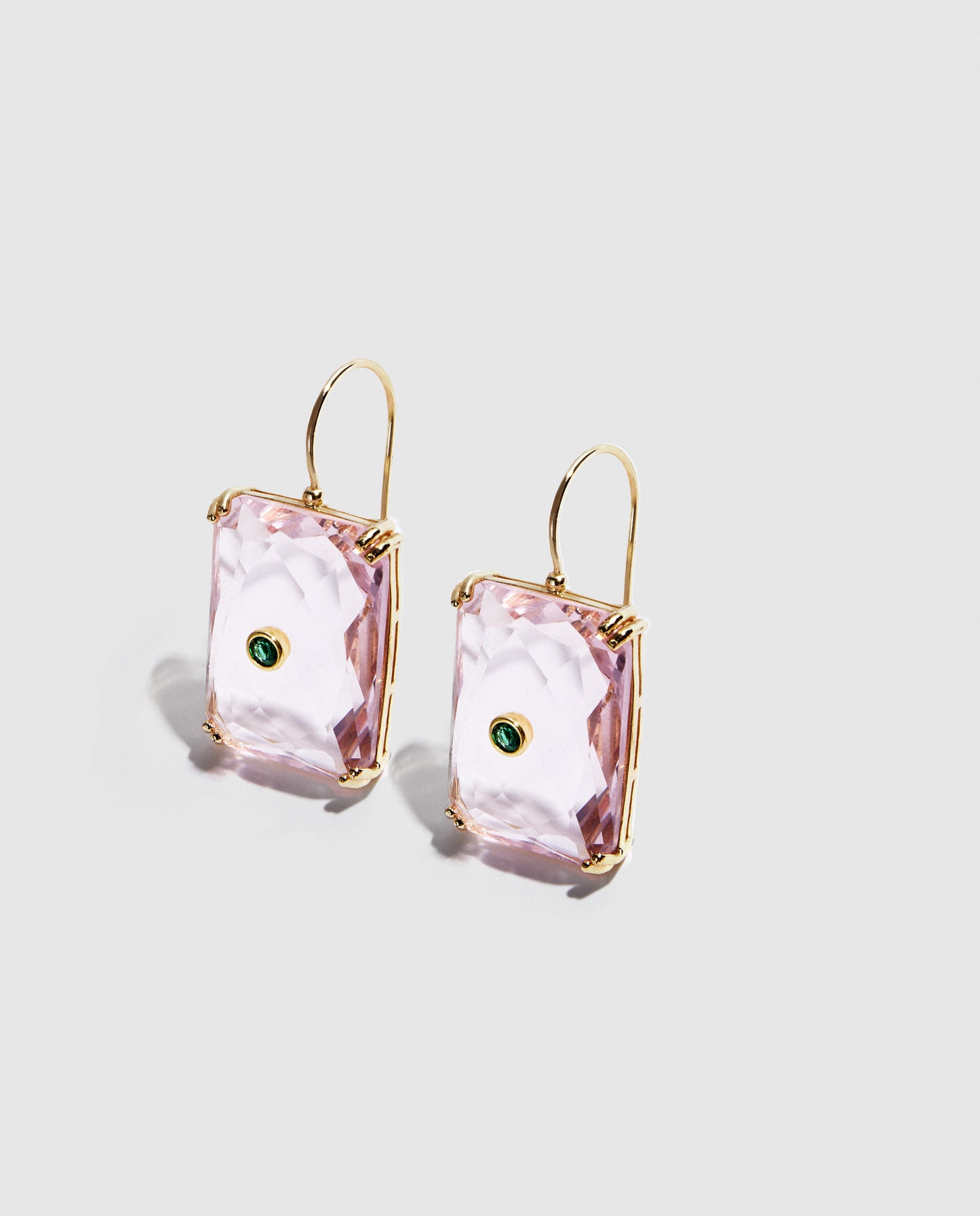 Pendientes de Cristal rosa