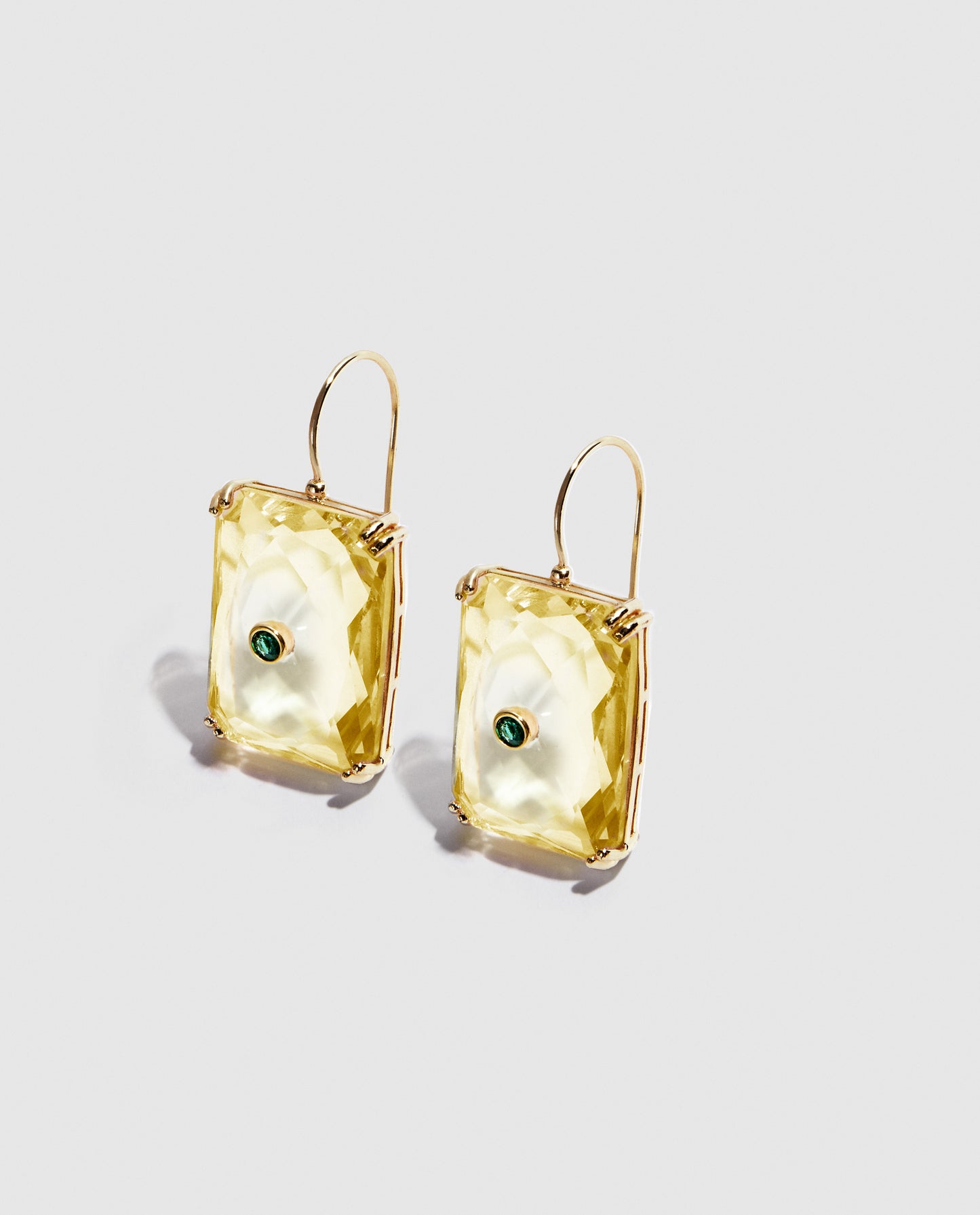 Chrystal yellow Pendant earrings 