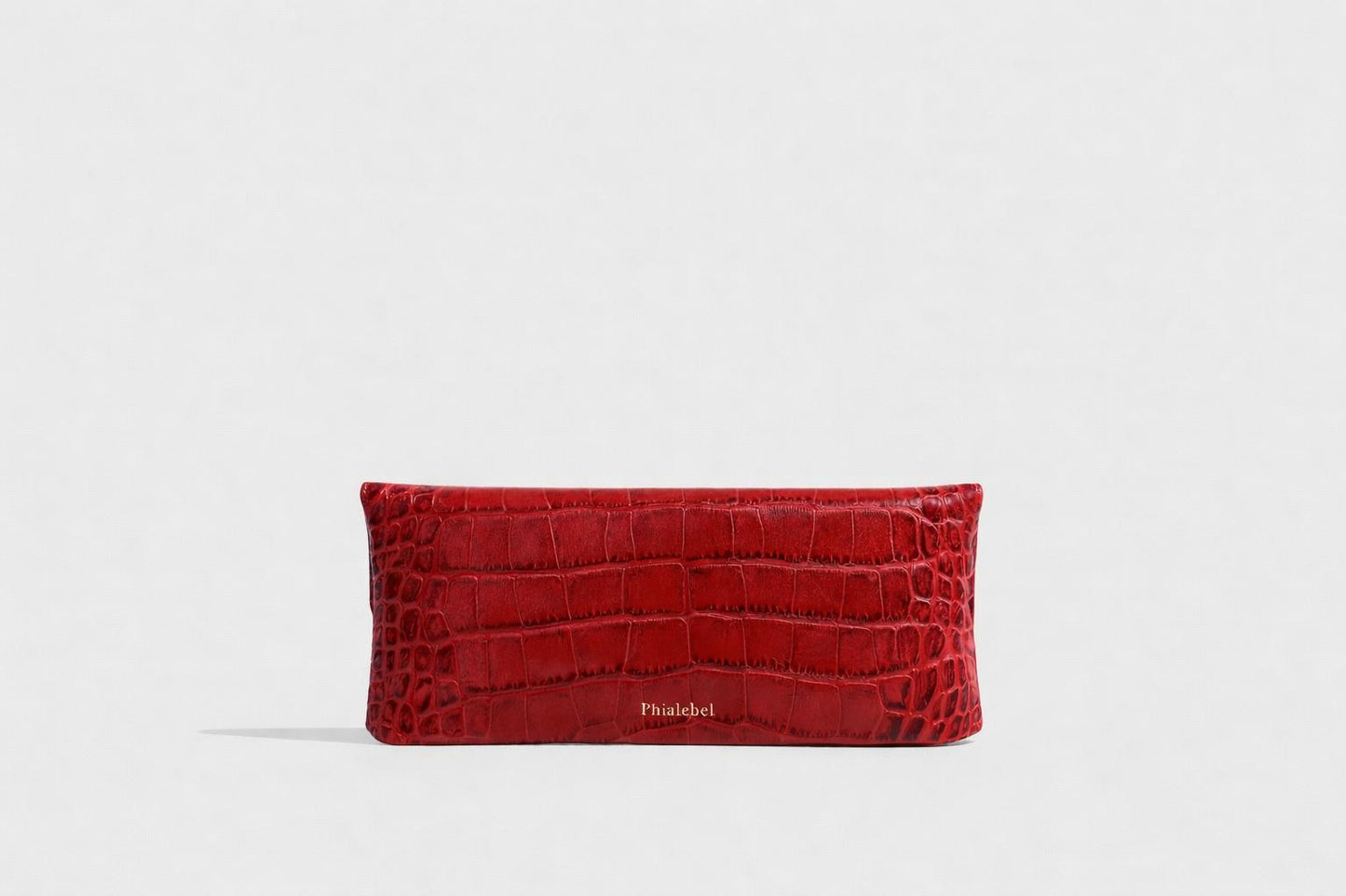 Bolso cartera de piel de vacuno con estampado de coco roja