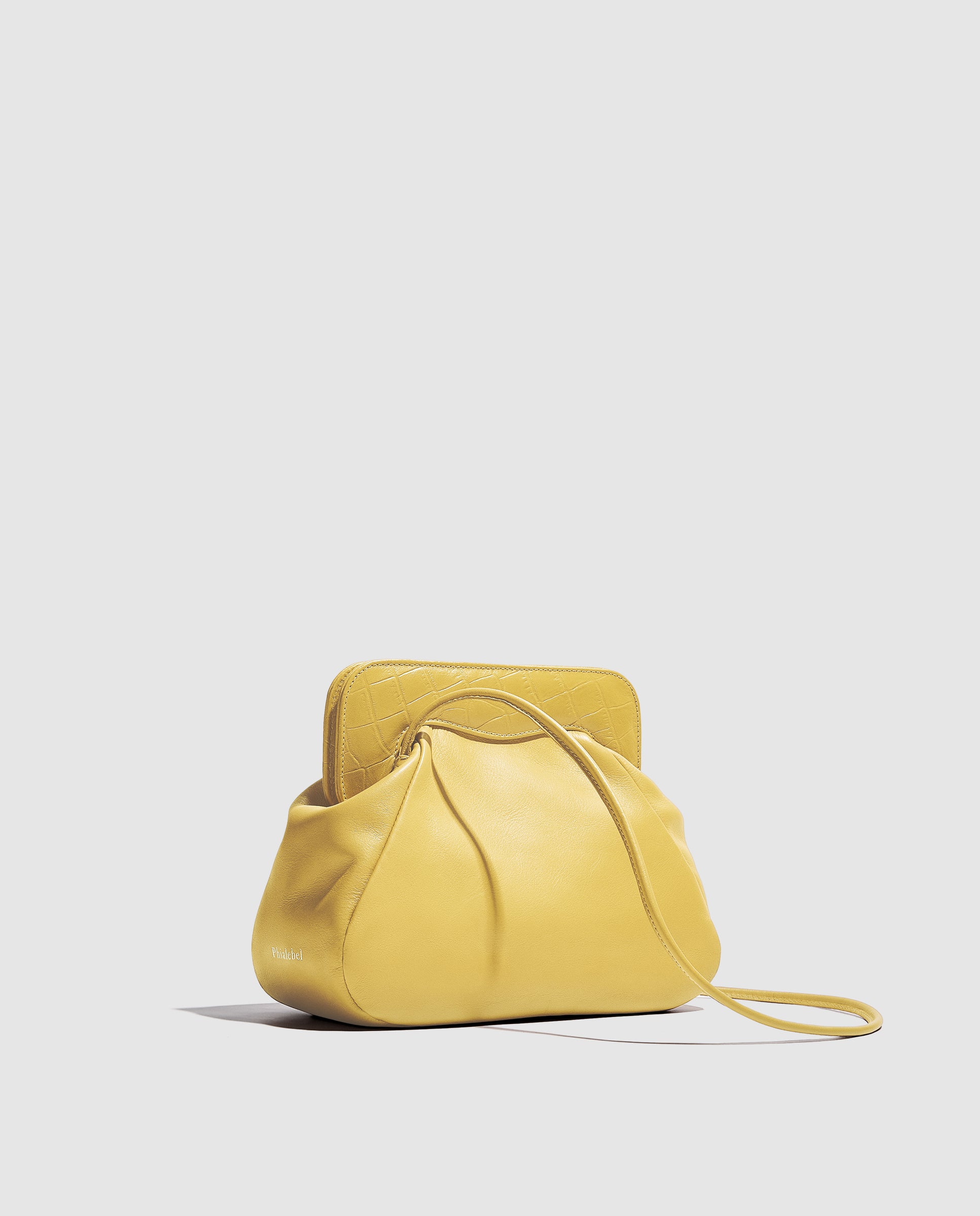 Perfil de bolso amarillo para mujer